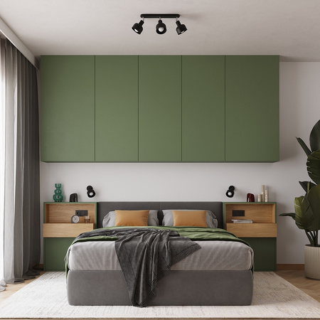 Lampa Sufitowa Oprawa Natynkowa Reflektor 2x E27 Ruchoma Geometryczna Czarna Industrialna Elba Sollux