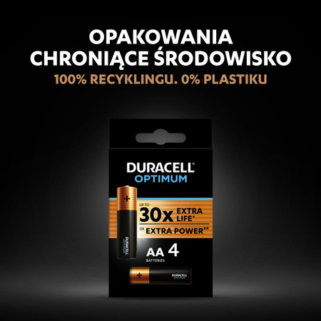 Baterie Alkaiczne DURACELL OPTIMUM AA LR6 4szt