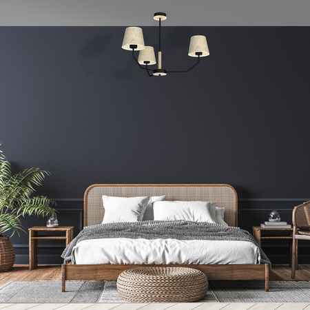 Lampa Wisząca Sufitowa ETNA Czarna 3xE27 Milagro