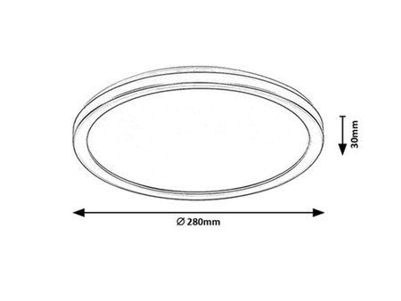 Lampa Sufitowa LED Ogrodowa Zewnętrzna INVERNESS 15W CCT DIM IP44 Wi-Fi Plafon Okrągła Biało-Czarna RABALUX