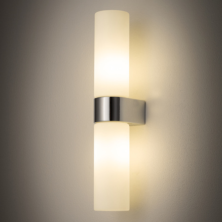 Kinkiet Ścienny Lampa Natynkowa 2x G9 Chrom Wodoodporna Łazienkowa IP44 Nowoczesna NATALIE 10726 Nowodvorski