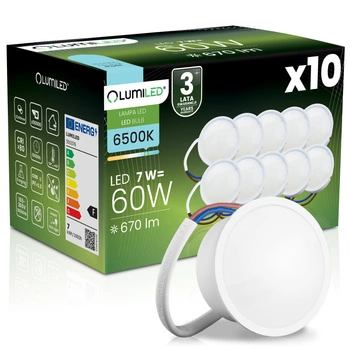 10x Wkład do Opraw LED Żarówka Moduł INSERT Reflektor 7W = 60W 670lm 6500K Zimna 120° LUMILED
