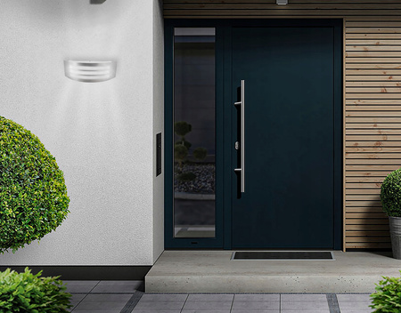 Kinkiet Ogrodowy Elewacyjny Lampa Zewnętrzna E27 INOX IP44 DORIS