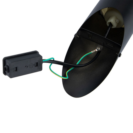 Kinkiet Ogrodowy Elewacyjny E27 SKOŚNY SŁUPEK Tuba Czarna