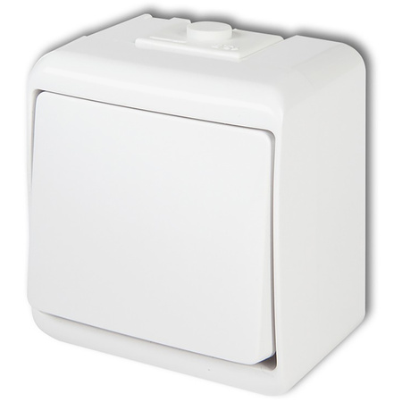 Łącznik Włącznik Hermetyczny Jednobiegunowy Natynkowy Junior IP54 KARLIK Biały