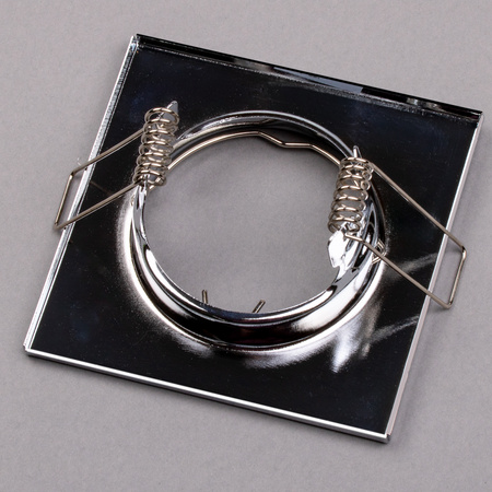 Oprawa Halogenowa Podtynkowa Stała Kwadrat PAVO Chrom Blacha MR16 GU10 LUMILED