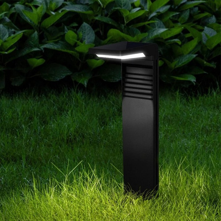 Lampa Solarna Ogrodowa LED Wbijana Stojąca Słupek 57cm 4000K IP64 z Czujnikiem Zmierzchu