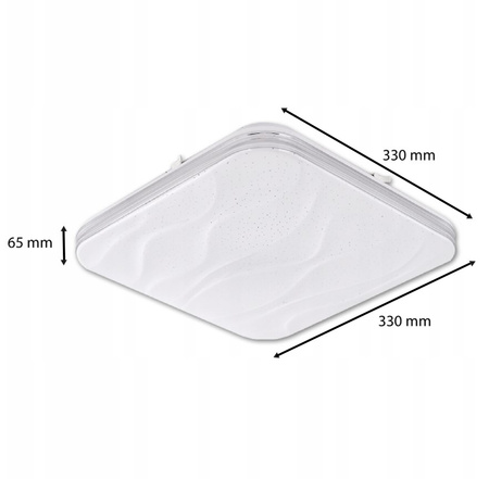 Plafon LED 33cm lampa sufitowa kwadratowa 3000K-6500K z efektem gwiazdek