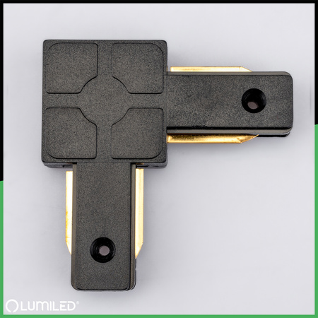 Łącznik Kątowy Narożny Czarny do Listew Szynowych Jednofazowych Szynoprzewodów LUMILED