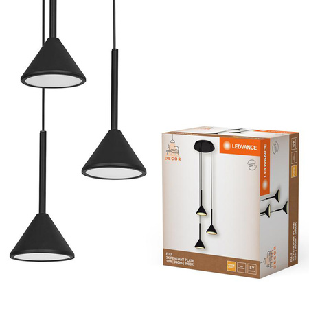 Lampa LED Wisząca Dekoracyjna Zwis Sufitowa 13W 3000K Decor Fuji Pendant Czarna LEDVANCE