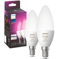 2PAK Żarówka LED Świeczka E14 B39 5,3W CCT RGB PHILIPS HUE White & COLOR Ambiance Bluetooth Zigbee