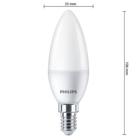 6x Żarówka LED E14 Świeczka B35 4.9W = 40W 470lm 2700K Ciepła EC Multipack Philips
