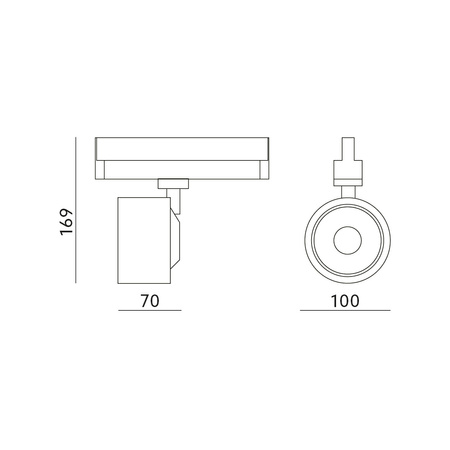 Reflektor Szynowy LED 10W 900lm 3000K Ciepła 60° Czarny CRI90 Moss Kobi