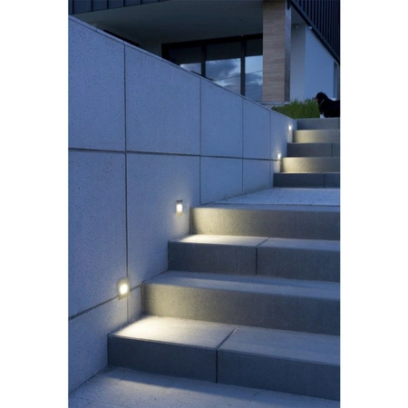 Lampa Elewacyjna Zewnętrzna LED Oprawa Schodowa Wpuszczana do Wbudowania 1W 4000K IP65 Su-Ma