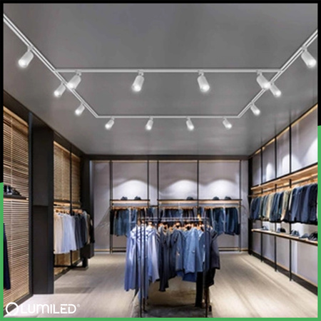 Łącznik Potrójny TRÓJNIK Biały do Listew Szynowych Jednofazowych Szynoprzewodów LUMILED