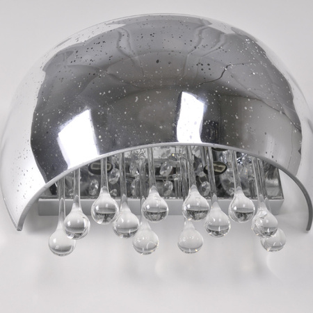 Lampa Ścienna Kinkiet oprawa JULIA szklana chrom kryształki 2x G9 GOLDLUX (Polux) 5901508317438