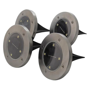 Zestaw 4x Lampka Ogrodowa 4x LED SOLARNA DOGRUNTOWA Wbijana IP54