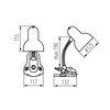 Lampka biurkowa do LED E27 SUZI HR-60-SR NA KLIPS srebrna Kanlux