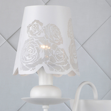 Kinkiet Lampa Ścienna FABRIZIA E14 Biała 36cm - GOLDLUX (Polux)