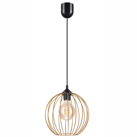 Lampa Wisząca Sufitowa ZOYA E27 Złota Druciana LM-1.162 Lamkur