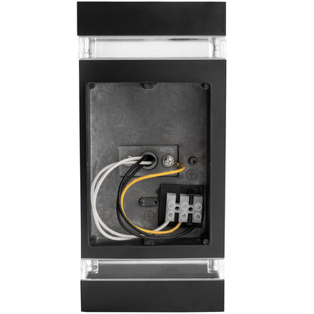 Lampa Ogrodowa Kinkiet Elewacyjny góra dół GU10 Czarny Aluminium HEDERA LUMILED