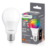 Żarówka LED E27 A60 9W = 60W 900lm RGB CCT Ściemnialna Inteligentna TUYA WiFi SMART SAYO LUMILED