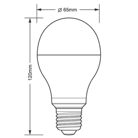 Żarówka LED E27 A65 14W = 100W 1521lm 4000K Neutralna TOSHIBA Ściemnialna
