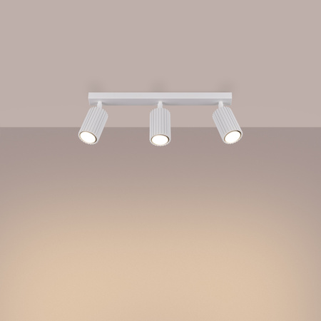 Lampa Sufitowa Reflektor Tuba Spot 3x GU10 Biała Karbon Deep Space SL.1543 Sollux