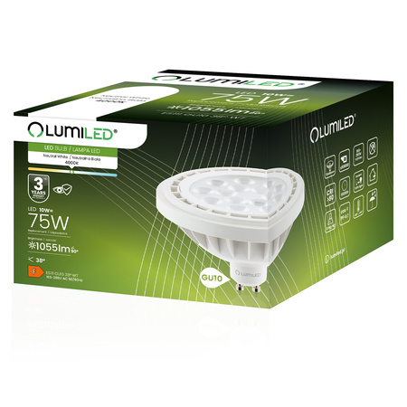 Żarówka LED GU10 Reflektor ES111 10W = 75W 1055lm 4000K Neutralna 38° LUMILED