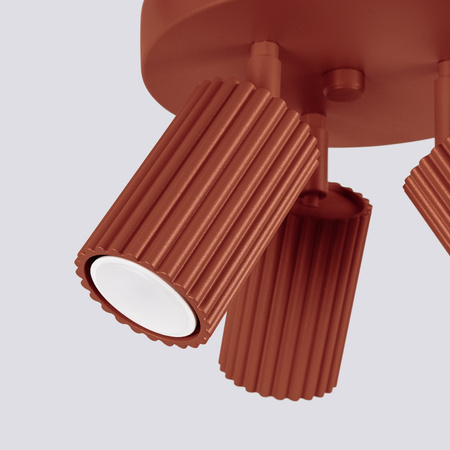 Lampa Sufitowa Plafon Tuba Spot 3x GU10 Ochra Czerwona Karbon Deep Space SL.1639 Sollux