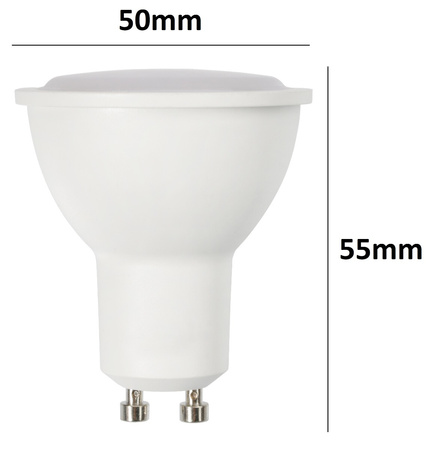 Zestaw oprawa halogenowa RUCHOMA Okrągła + LED GU10 6W SREBRNA