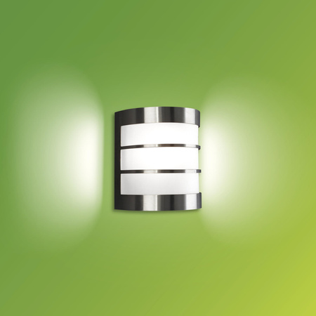 Kinkiet Ogrodowy Lampa Elewacyjna Zewnętrzna E27 IP44 Srebrna Calgary Philips