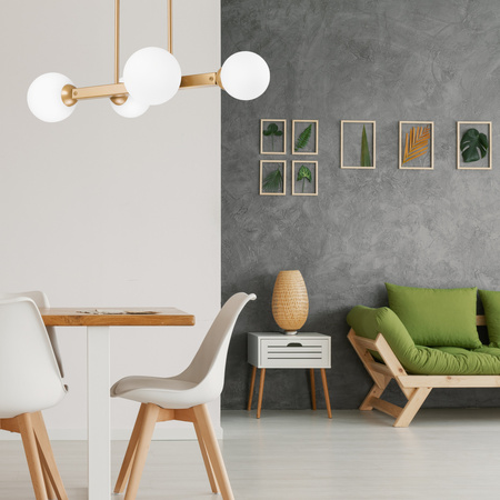 Lampa Sufitowa ASTRO 4xG9 Szklane Klosze Kule Złota LM-4.161 Lamkur