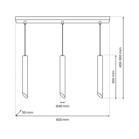 Lampa Wisząca Sufitowa CORTE 3xGU10 Listwa Milagro