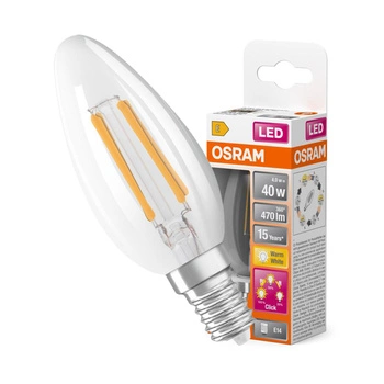 Żarówka LED B35 Świeczka E14 4W = 40W 470lm 2700K Ciepła 300° Ściemnialna THREE STEP Osram