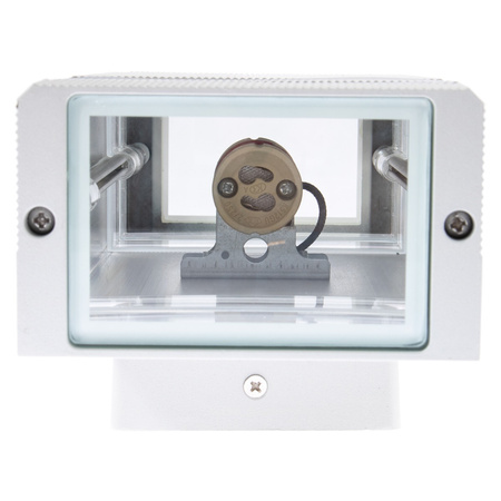 Kinkiet ogrodowy elewacyjny podwójny góra dół INEZ DUO LED 2x GU10 ALUMINIUM srebrny IP54