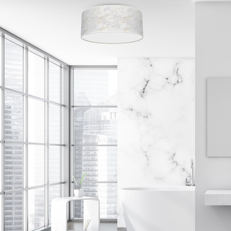 Plafon LED Lampa Sufitowa SENSO Biała Złota 2xE27 Ø40cm Milagro