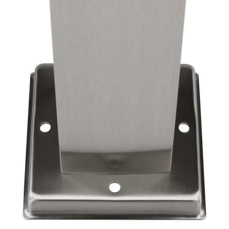 Lampa Ogrodowa oprawa KWADRATOWA SŁUPEK 1x E27 45cm srebrna IP44