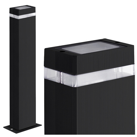 Lampa Ogrodowa Stojąca Słupek GU10 Czarna IP44 Gilbert Sanico Goldlux