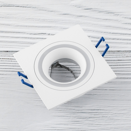 Oprawa HALOGENOWA CLARO Podtynkowa Stała KWADRAT Biała GU10