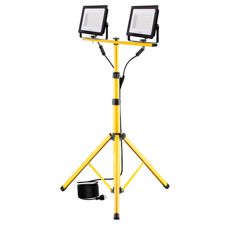 Naświetlacz LED ZUNA2 Halogen Lampa 2x 100W 6500K na Statywie + Przewód + Złącze Hermetyczne LUMILED