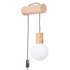 Lampa Ścienna Zwis 1x G9 Naturalne Drewno Biała Nimbi Peach Puff SL.1645 Sollux