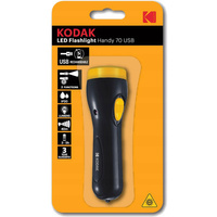 Latarka LED Ładowalna USB Ręczna FLASHLIGHT HANDY 70lm z Funkcją UV KODAK