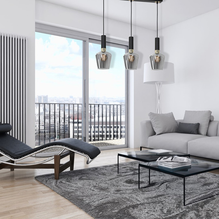 Lampa wisząca czarna MiLAGRO ROMA BLACK 3x E27