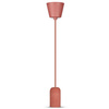 Lampa Wisząca Oprawa E27 Betonowy klosz z czerwonym kablem VT-7668 V-TAC