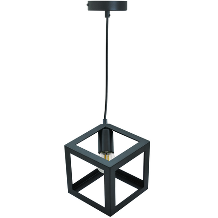 Lampa Wisząca Sufitowa Geometryczna IL MIO SWEDEN 1xE27 Czarna - GOLDLUX (Polux)