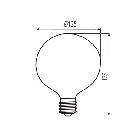 Żarówka LED E27 Edison G125 7W = 55W 725lm 2500K Ciepła Bursztynowa XLED Filament Kanlux