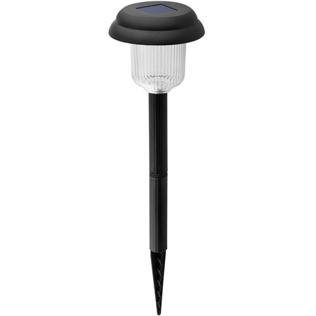 Lampa Solarna Ogrodowa LED Wbijana Zimna Czarna 41cm