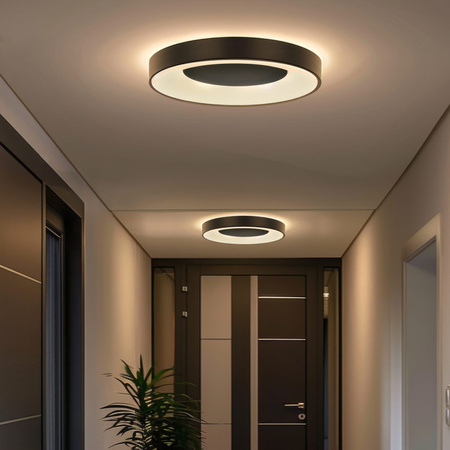 Plafon LED Oprawa Sufitowa 48W 5300lm CCT 120° Biała Czarna IP44 Pilot Ściemnialna Witold Sanico Goldlux