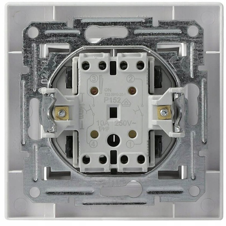 Włącznik Światła Podwójny Biały Wyłącznik z Ramką Zwierny SCHNEIDER ASFORA